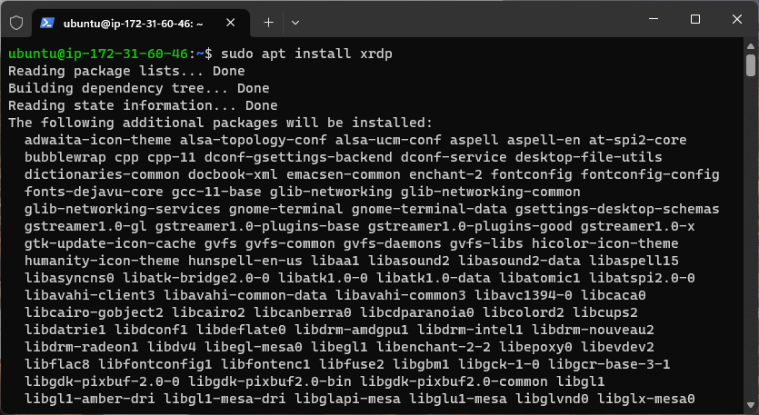 Install xrdp on Ubuntu