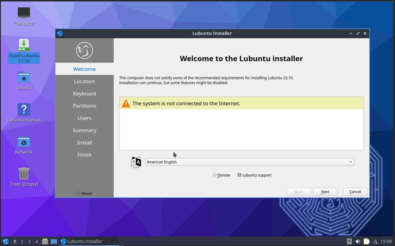 Lubuntu Welcome Page