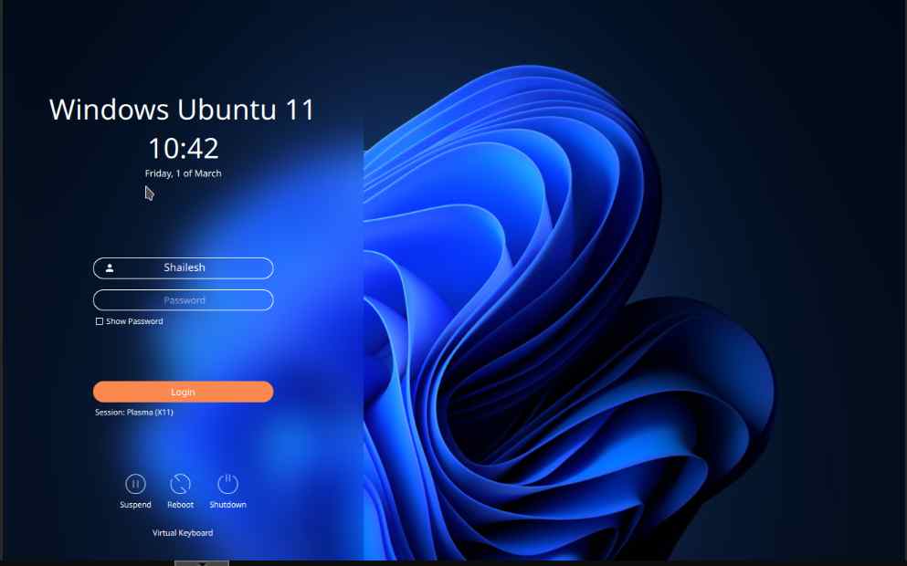 Wubuntu Lockscreen Preview
