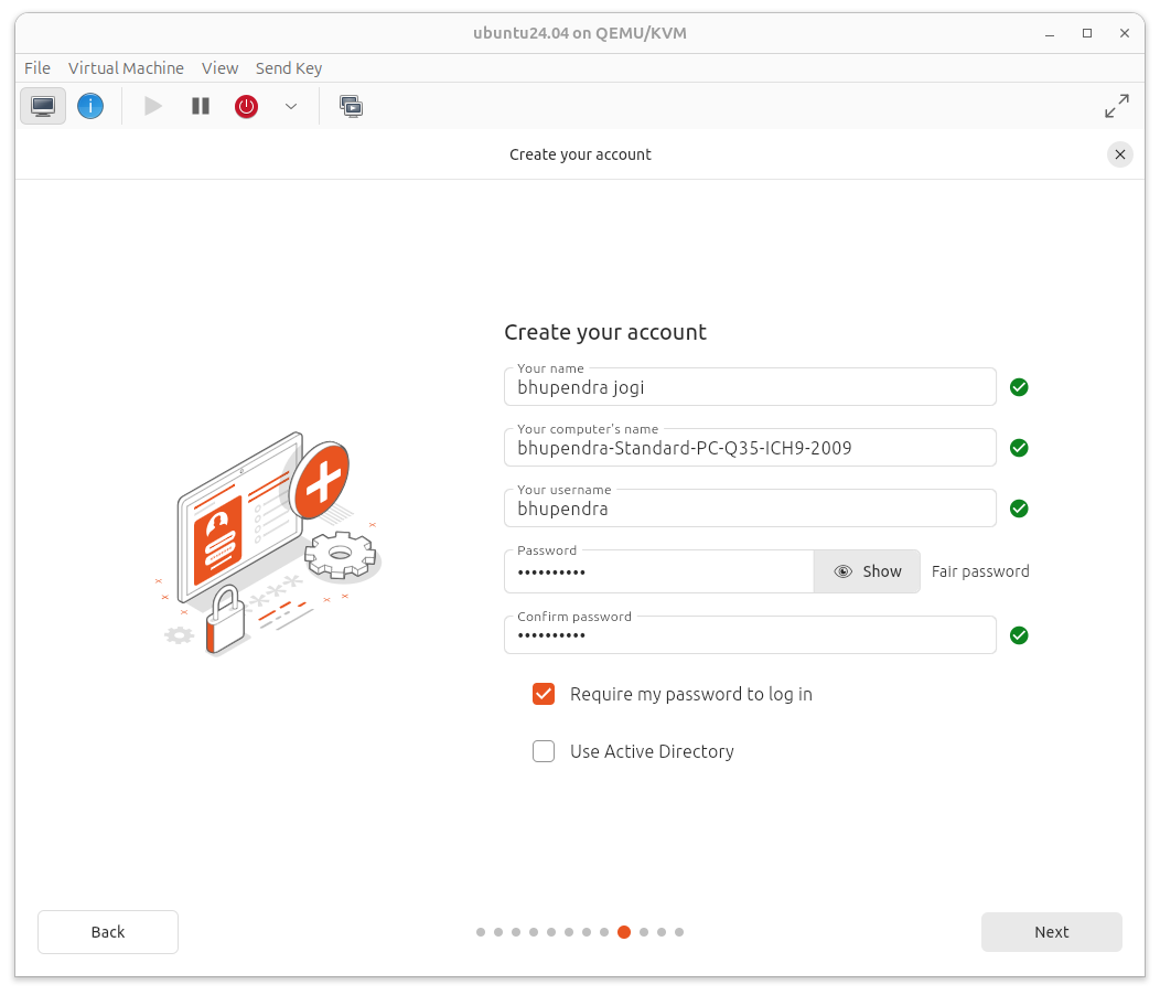 create user credentials