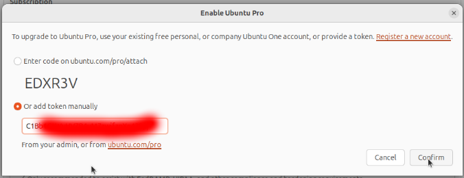 paste here your ubuntu pro token