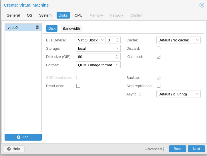 create vm disk