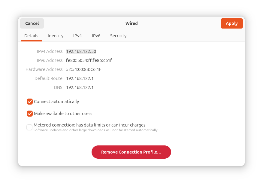 local networking details