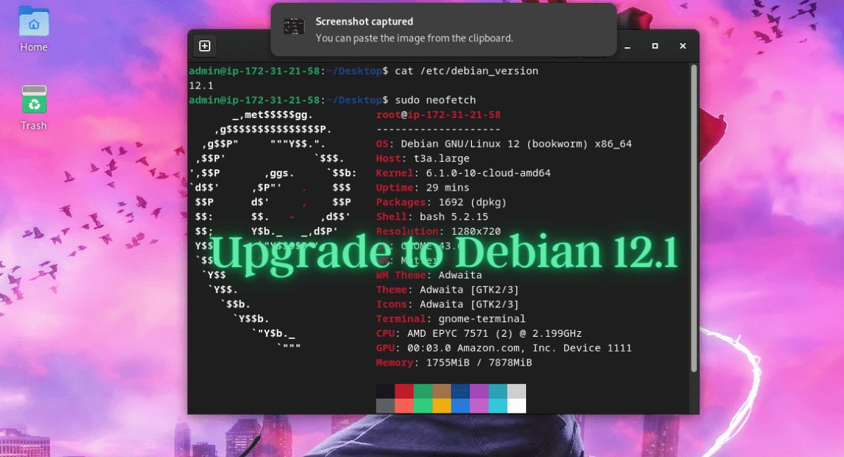 Upgrade to Debian 12.1 fox fixing bugs and get security updates