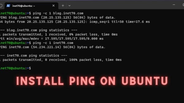 Install Ping on Ubuntu