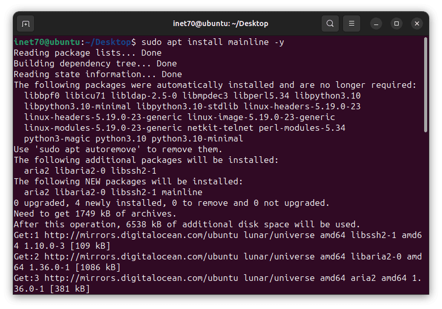 Install Mainline in Ubuntu
